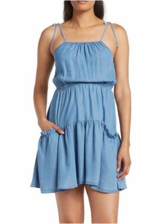Walter Baker Dresses & Skirts - Walter Baker Medium Blue Tie-Strap Mini Dress Small